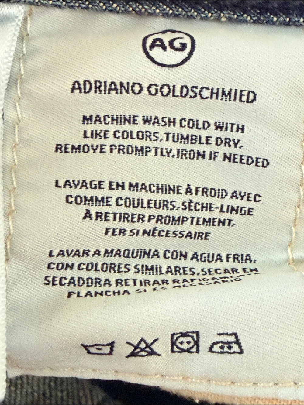 Ag Adriano Goldschmied GUC  Tellis modern slim Dark Blue Washed  Jeans Sz 33x33